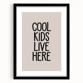 Cool Kids Live Here - Boys Bedroom Art Kids Wall Decor