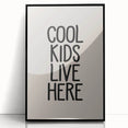 Cool Kids Live Here - Boys Bedroom Art Kids Wall Decor