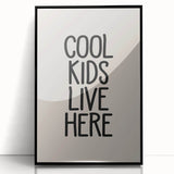 Cool Kids Live Here - Boys Bedroom Art Kids Wall Decor