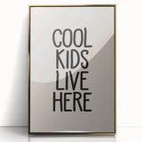 Cool Kids Live Here - Boys Bedroom Art Kids Wall Decor
