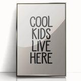 Cool Kids Live Here - Boys Bedroom Art Kids Wall Decor