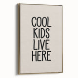 Cool Kids Live Here - Boys Bedroom Art Kids Wall Decor
