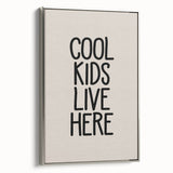 Cool Kids Live Here - Boys Bedroom Art Kids Wall Decor