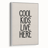 Cool Kids Live Here - Boys Bedroom Art Kids Wall Decor