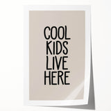 Cool Kids Live Here - Boys Bedroom Art Kids Wall Decor