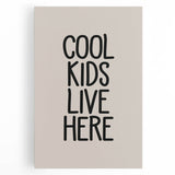 Cool Kids Live Here - Boys Bedroom Art Kids Wall Decor