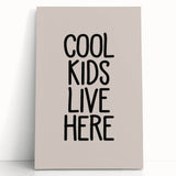 Cool Kids Live Here - Boys Bedroom Art Kids Wall Decor