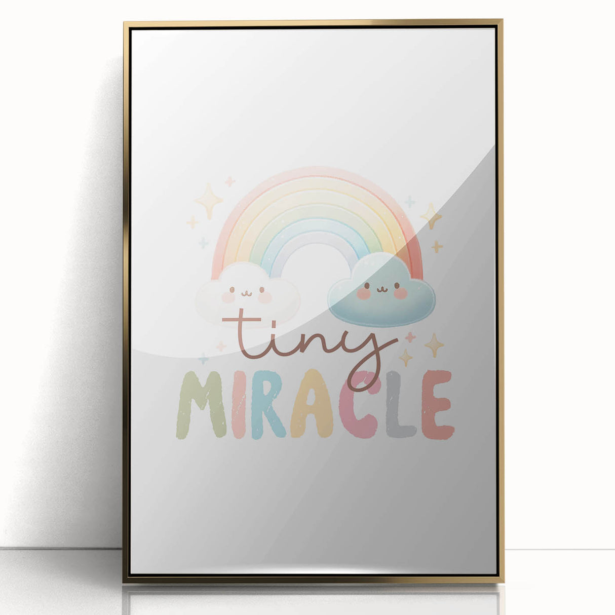 Tiny Miracle Rainbow Girls Room Wall Art – Nursery Print