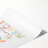 Tiny Miracle Rainbow Girls Room Wall Art – Nursery Print