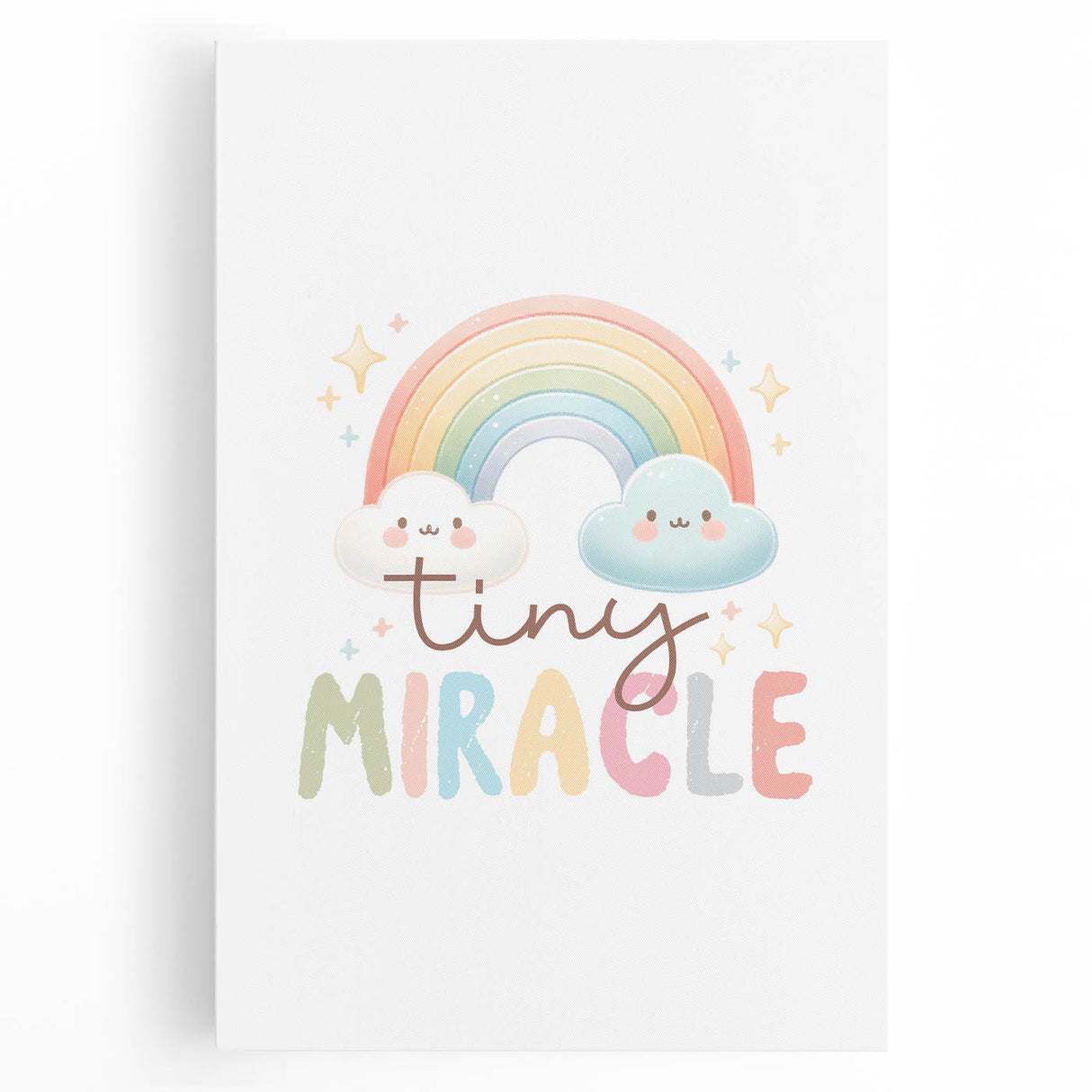 Tiny Miracle Rainbow Girls Room Wall Art – Nursery Print