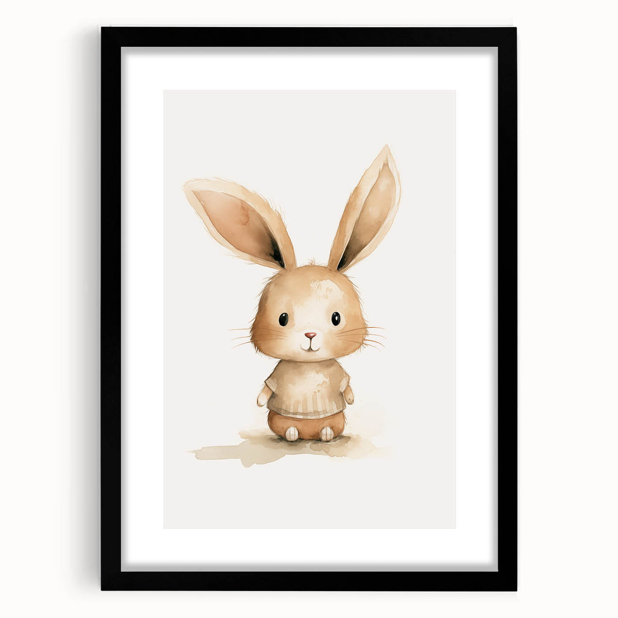 Cute Bunny in Sweater Nursery Wall Art - Baby Room Decor