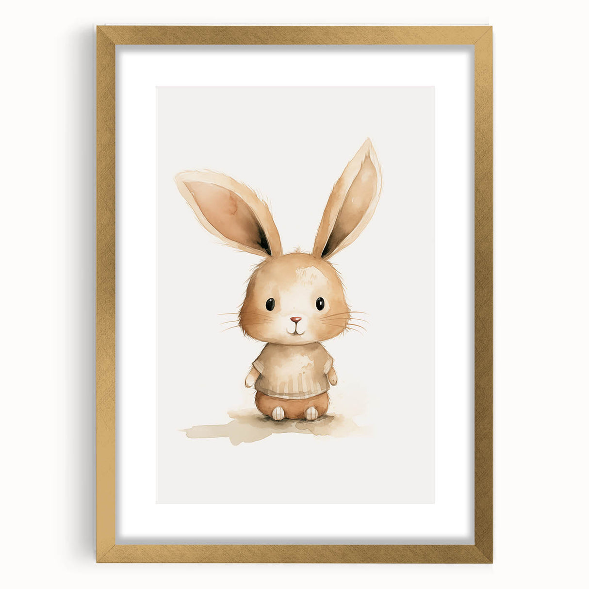 Cute Bunny in Sweater Nursery Wall Art - Baby Room Decor