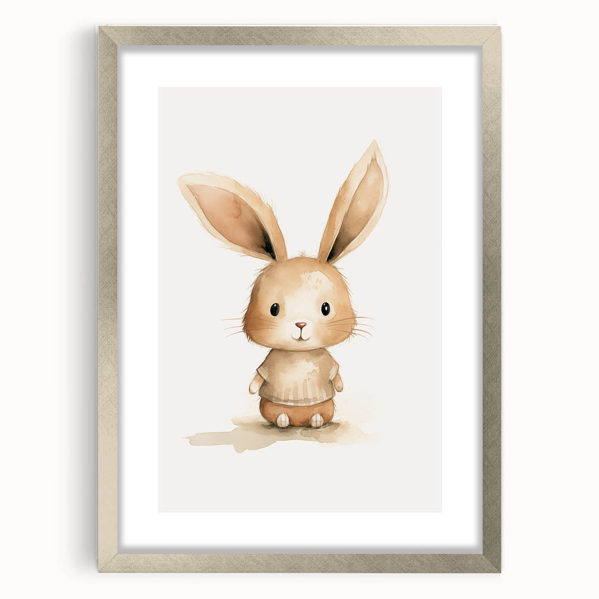 Cute Bunny in Sweater Nursery Wall Art - Baby Room Decor