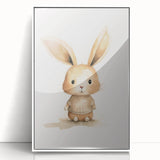 Cute Bunny in Sweater Nursery Wall Art - Baby Room Decor