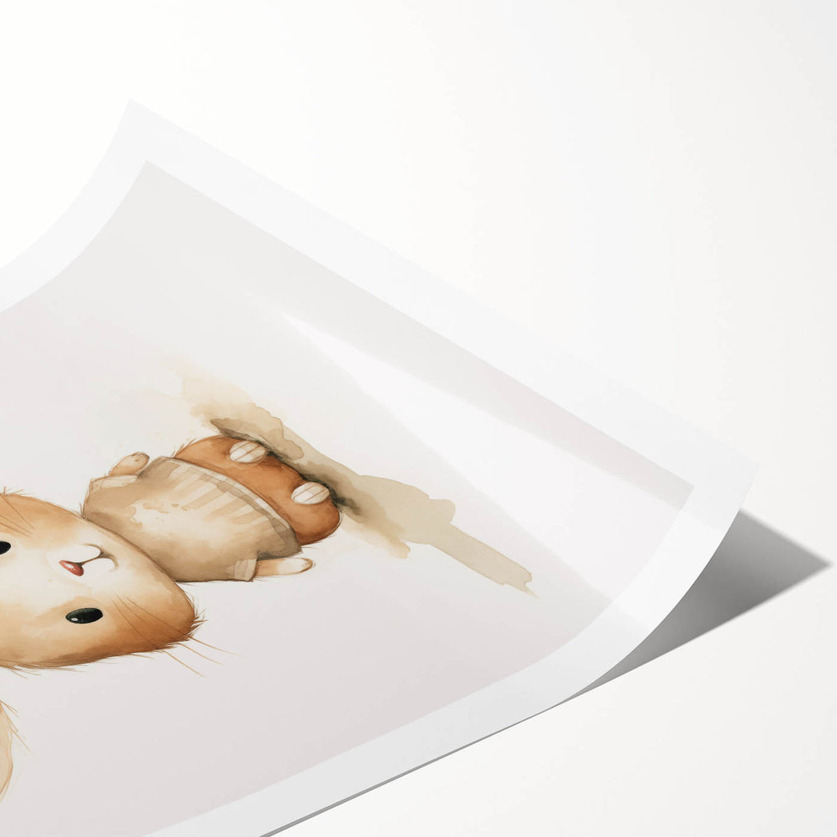 Cute Bunny in Sweater Nursery Wall Art - Baby Room Decor
