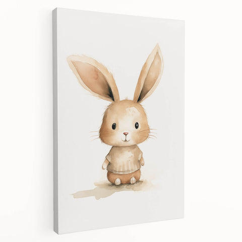 Cute Bunny in Sweater Nursery Wall Art - Baby Room Decor