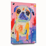 Colorful Kids Room Wall Art – Playful Pug Nursery Wall Art Print