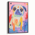 Colorful Kids Room Wall Art – Playful Pug Nursery Wall Art Print