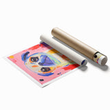 Colorful Kids Room Wall Art – Playful Pug Nursery Wall Art Print