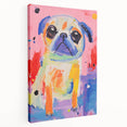 Colorful Kids Room Wall Art – Playful Pug Nursery Wall Art Print
