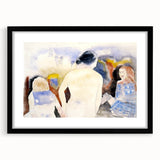 Modern Watercolor Family Scene - Soft Art Print of Figures by Charles Demuth