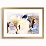Modern Watercolor Family Scene - Soft Art Print of Figures by Charles Demuth