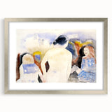 Modern Watercolor Family Scene - Soft Art Print of Figures by Charles Demuth