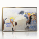 Modern Watercolor Family Scene - Soft Art Print of Figures by Charles Demuth