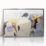 Modern Watercolor Family Scene - Soft Art Print of Figures by Charles Demuth