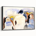 Modern Watercolor Family Scene - Soft Art Print of Figures by Charles Demuth