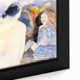 Modern Watercolor Family Scene - Soft Art Print of Figures by Charles Demuth