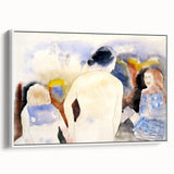 Modern Watercolor Family Scene - Soft Art Print of Figures by Charles Demuth