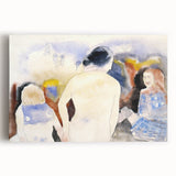 Modern Watercolor Family Scene - Soft Art Print of Figures by Charles Demuth