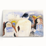 Modern Watercolor Family Scene - Soft Art Print of Figures by Charles Demuth