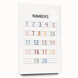 Modern Typography Wall Art - Colorful Numbers Design