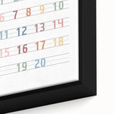 Modern Typography Wall Art - Colorful Numbers Design