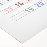 Modern Typography Wall Art - Colorful Numbers Design