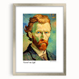 Textured abstract art print depicting a swirling sky in blues and yellows on a framed canvas, suitable for bedroom decor.