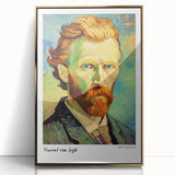 Large art print of a Van Gogh impressionist painting in a gold frame, ideal for modern art wall decor in a nursery.