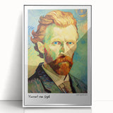 Acrylic print of Van Gogh-inspired impressionist painting, featuring vibrant color swirls, ideal for modern art wall decor.