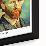 Extra large black wall art on framed canvas depicting a Van Gogh-style impressionist scene with vibrant, textured colors.