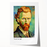 Extra large rolled print of Van Gogh's impressionist floral art in vibrant colors, ideal for dining room wall decor.