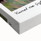 Large art depicting a black and white impressionist landscape on stretched canvas, suitable for bedroom ambiance.