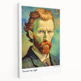 Impressionist-style canvas featuring a Van Gogh-inspired scene in vibrant yellow and blue tones.
