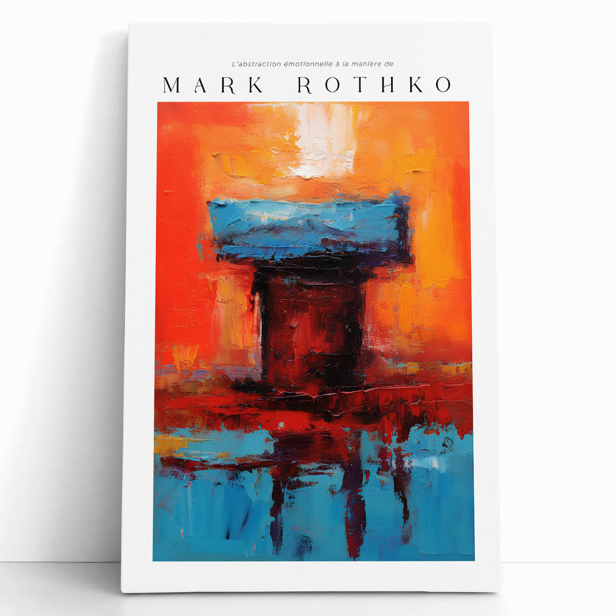 Large black and white abstract canvas featuring a Rothko-inspired design, ideal for kitchen wall art or bedroom ambiance.
