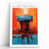 Large black and white abstract canvas featuring a Rothko-inspired design, ideal for kitchen wall art or bedroom ambiance.