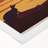 Ayers Rock Retro Travel Poster | Uluru Desert Landscape Art
