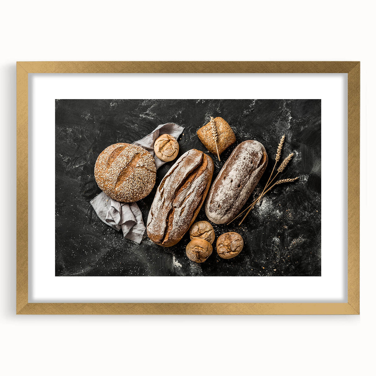 Rustic Artisan Bread - Bakery-Inspired Wall Art for Kitchen