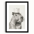 Bathroom Wall Art - Capybara with Toilet Paper Hat