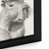 Bathroom Wall Art - Capybara with Toilet Paper Hat